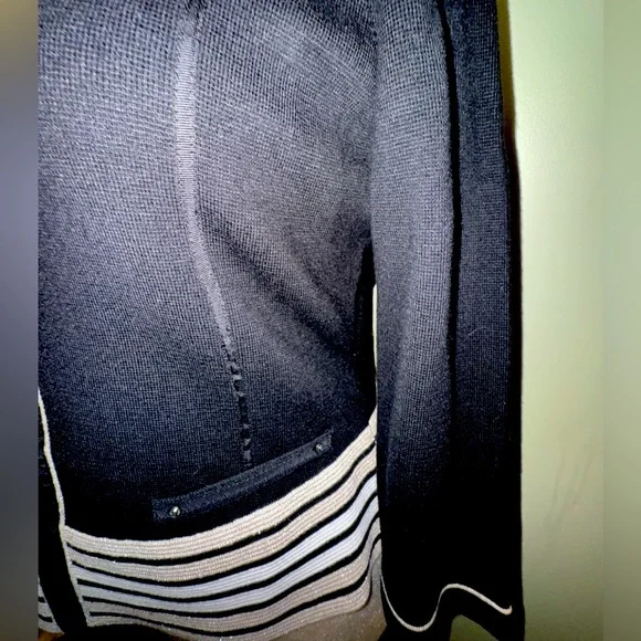 White House Black Market Milano Stripe Jacket-Sz: L- BNWT - Picture 6 of 11